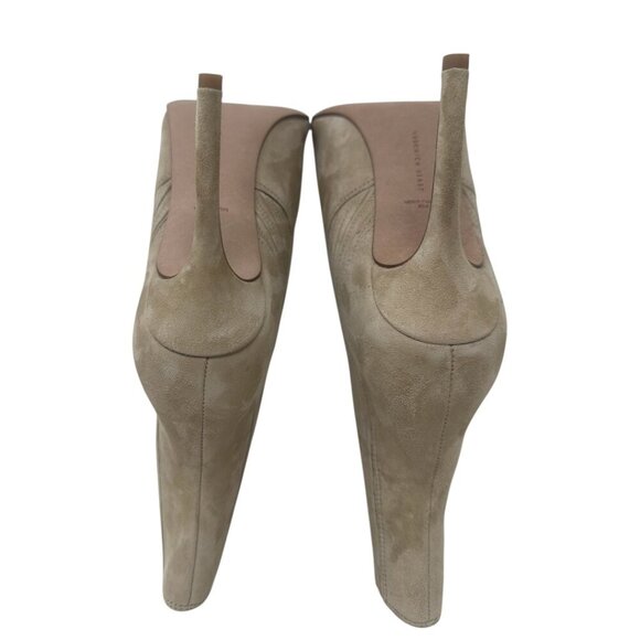 New Veronica Beard Lisa 95mm Sand Suede Leather Pointed Toe Chelsea Boots Size 8 - Picture 8 of 13